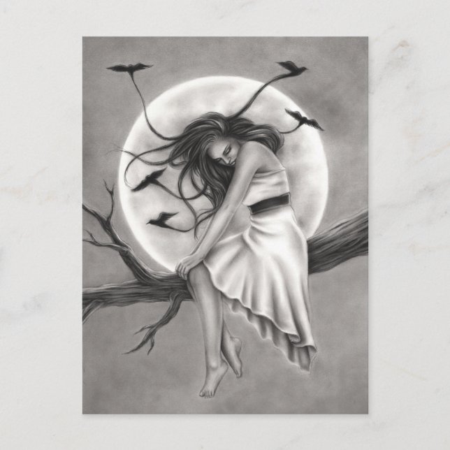 Postal Aves voladoras de tranquilidad Mujer Postcard (Anverso)