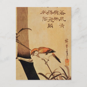 Postal Aves y bambú, c.1830,
