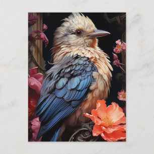Postal Aves y flores