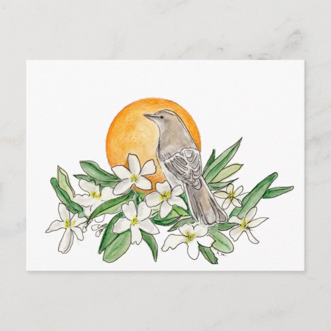 Postal Aves y flores del estado de Florida (Anverso)
