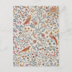 Postal Aves y flores, William Morris