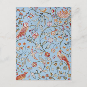 Postal Aves y flores, William Morris