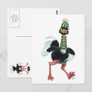 Postal Avestruz Ártico en Fuga