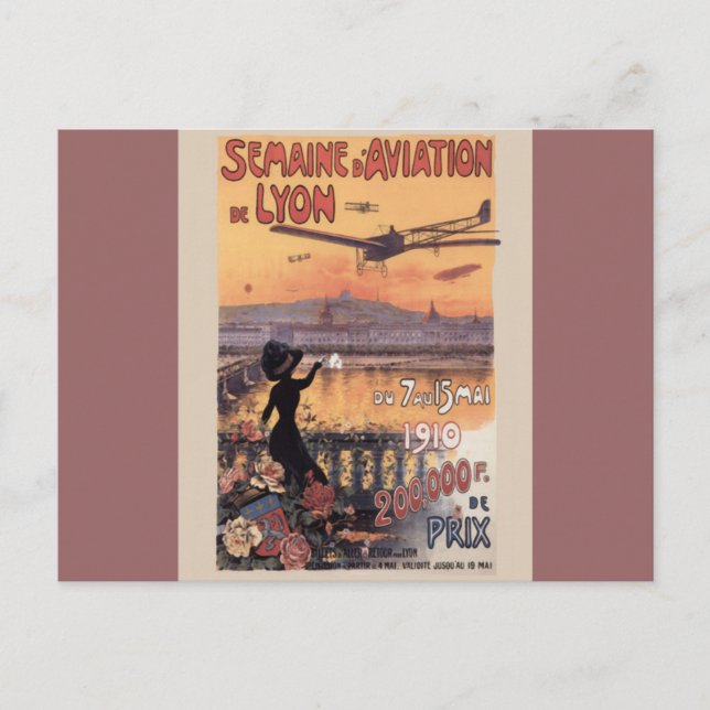 Postal Aviación francesa vintage (Anverso)