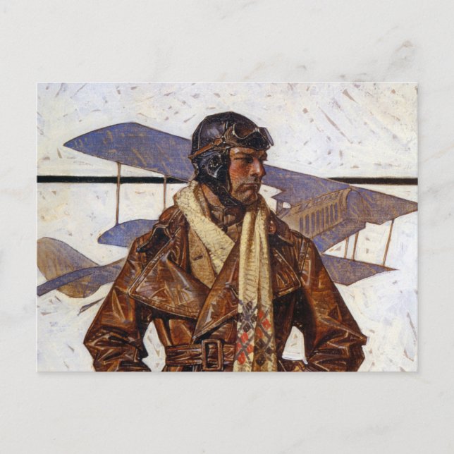 Postal Aviador, 1917 por Joseph Christian Leyendecker (Anverso)