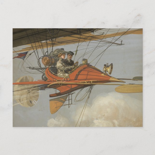 Postal Aviador del vapor (Anverso)