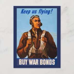 Postal Aviadores afroamericanos luchan contra pilotos de 