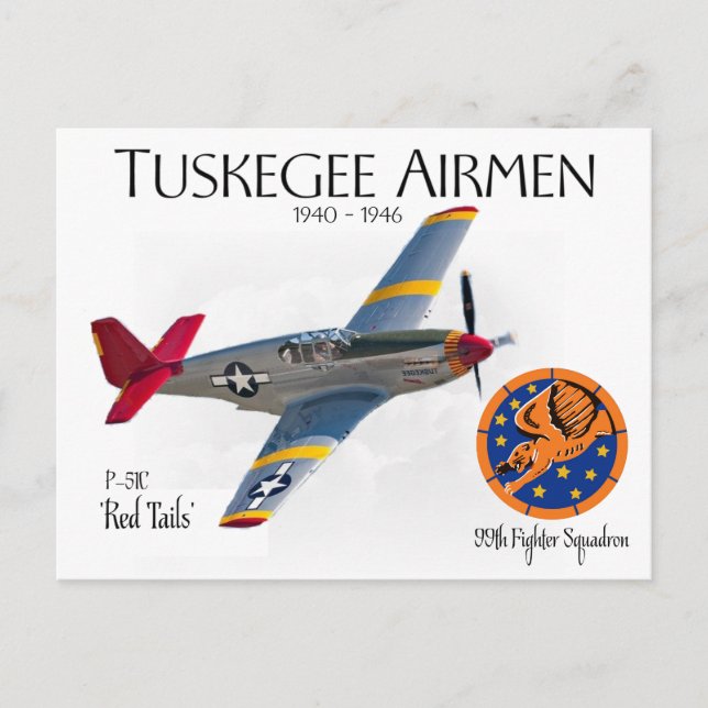 Postal Aviadores de Tuskegee 1940-1946 WW II (Anverso)