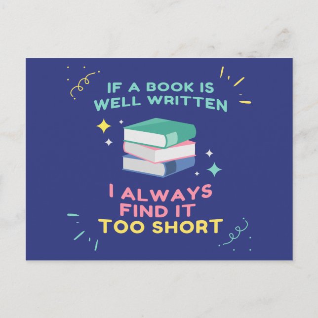 Postal Avid Reader I - Cita de Jane Austen (Anverso)