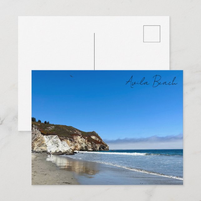 Postal Avila Beach California Ocean Cliffs Photography (Anverso / Reverso)