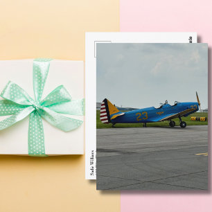 Postal Avión Antiguo Fairchild PT-19 Cumpleaños de la Avi