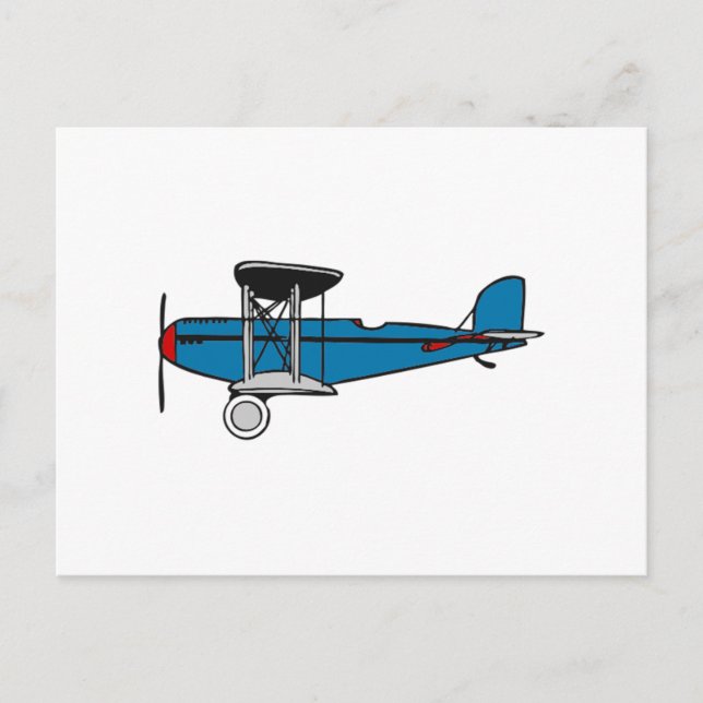 Postal Avión de Biplane (Anverso)