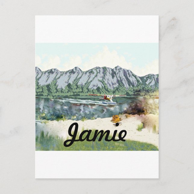 Postal Avión de Bush y Viaje de Pesca en Alaska (Anverso)