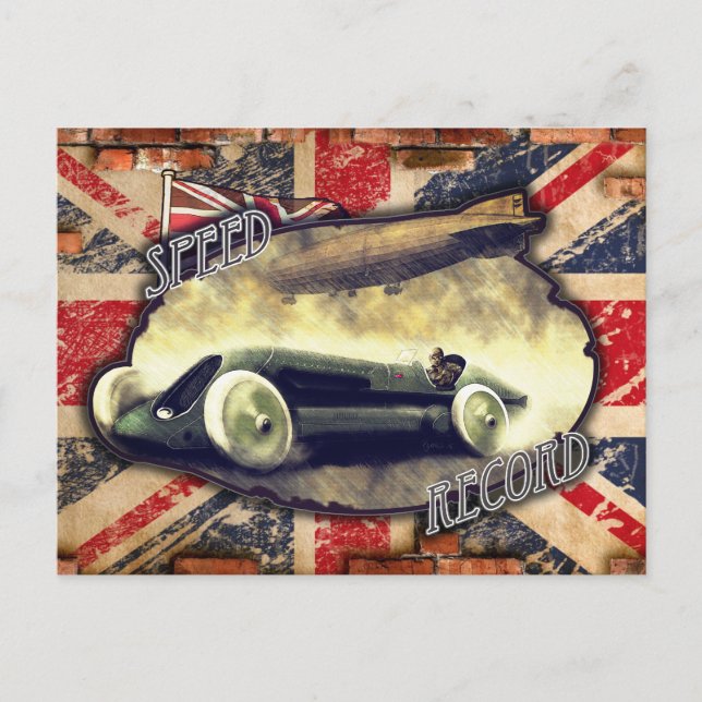 Postal avión de carreras británico 1900 (Anverso)