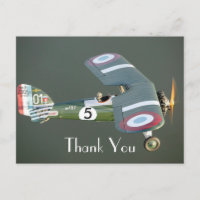 Avión de caza vintage edición cumpleaños gracias