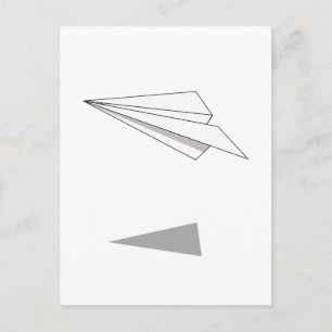 Postal Avión de papel