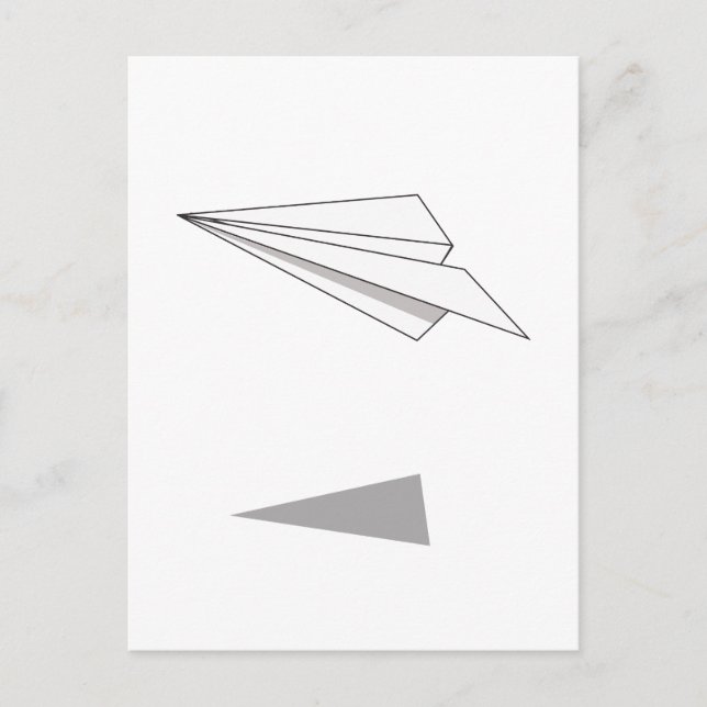 Postal Avión de papel (Anverso)