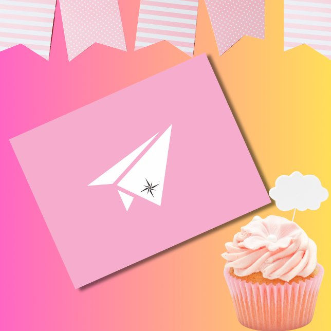 Postal Avión de Papel Simple y Brújula, Cumpleaños Lindo (Subido por el creador)