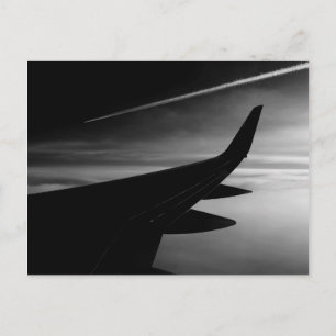 Postal Avión en el aire