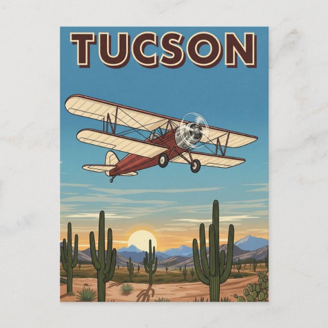 Postal Avión en Tuscon Arizona Travel (Anverso)