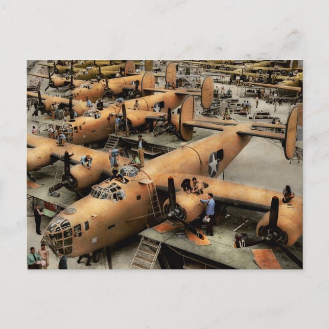 Postal Avión - Fábrica - El Gran Libertador 1943 (Anverso)