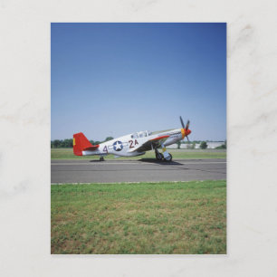 Postal avión P-51 C Tuskegee Red Tail en el CAF Air