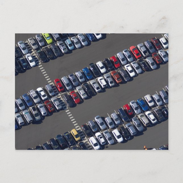 Postal Avión sobre el estacionamiento (Anverso)