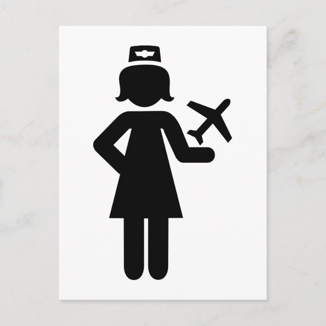 Postal Avión Stewardess (Anverso)