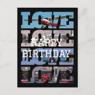 Postal Avión volando, Collage de fotos, Aviación, Genial