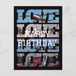 Postal Avión Volando, Collage de fotos, Aviación, Guay