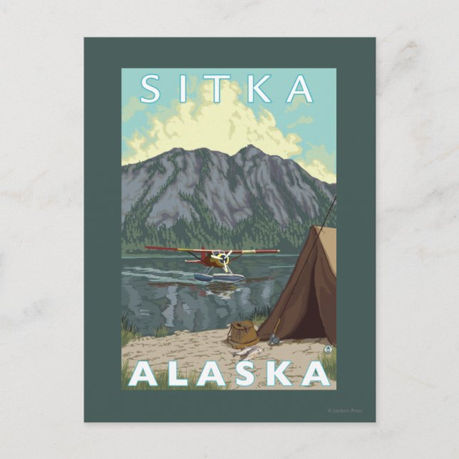 Postal Avión y pesca de Bush - Sitka, Alaska (Anverso)