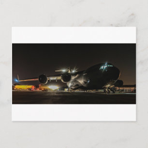 Postal Aviones de noche