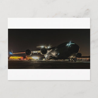 Postal Aviones de noche