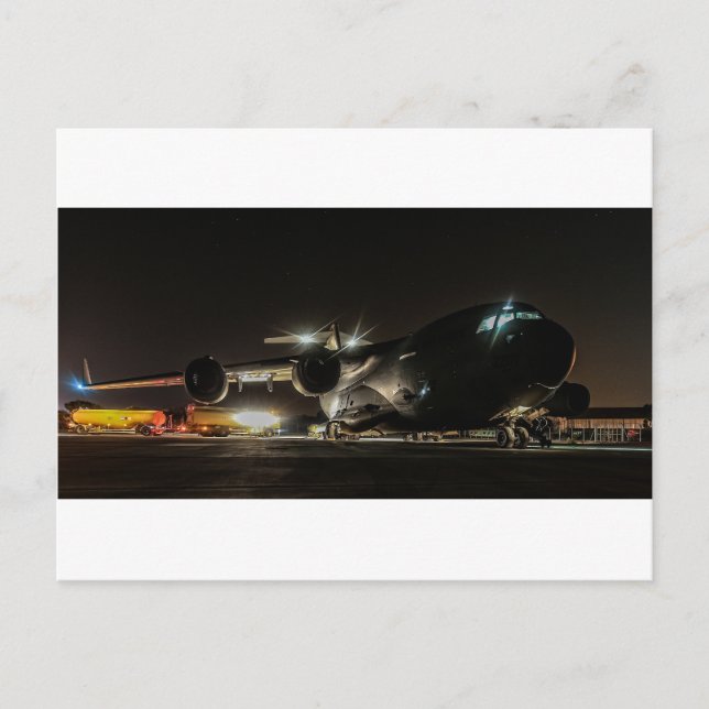 Postal Aviones de noche (Anverso)