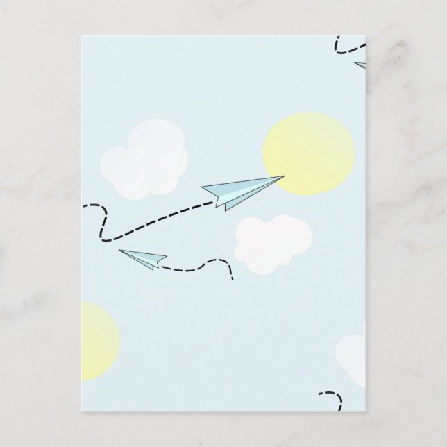 Postal aviones de papel (Anverso)