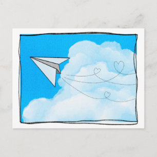 Postal Aviones de papel 