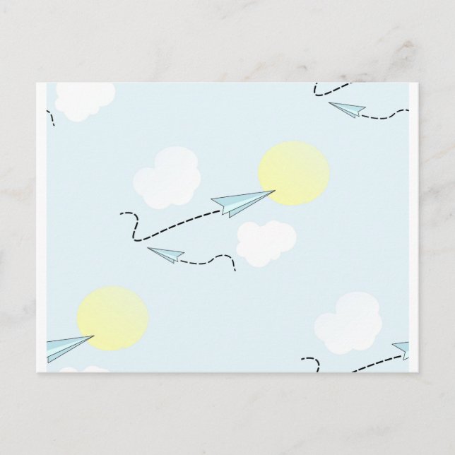 Postal aviones de papel (Anverso)