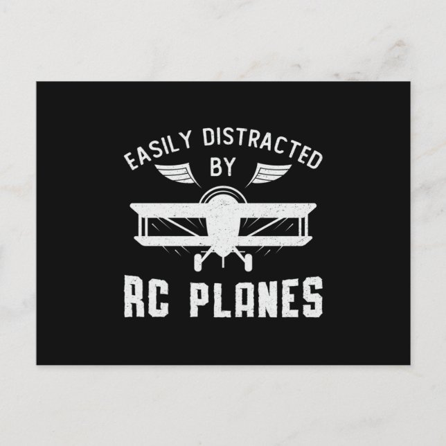 Postal Aviones RC-Avión Distraídos Fácilmente Por Aviones (Anverso)