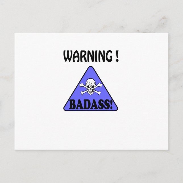Postal Aviso!Badass (Anverso)