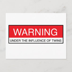 Postal Aviso Bajo La Influencia De Los Gemelos