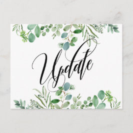 Postal Aviso de Actualización de Boda Pospuesta Elegante