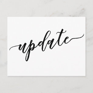 Postal Aviso de actualización de boda pospuesta en blanco