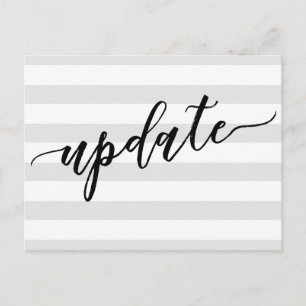 Postal Aviso de actualización de Boda pospuesto de franja