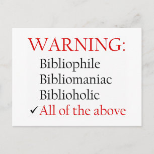 Postal Aviso de advertencia sobre Biblio