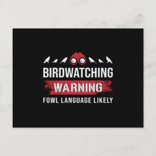 Postal Aviso de avistamiento de aves: Lenguaje de aves pr