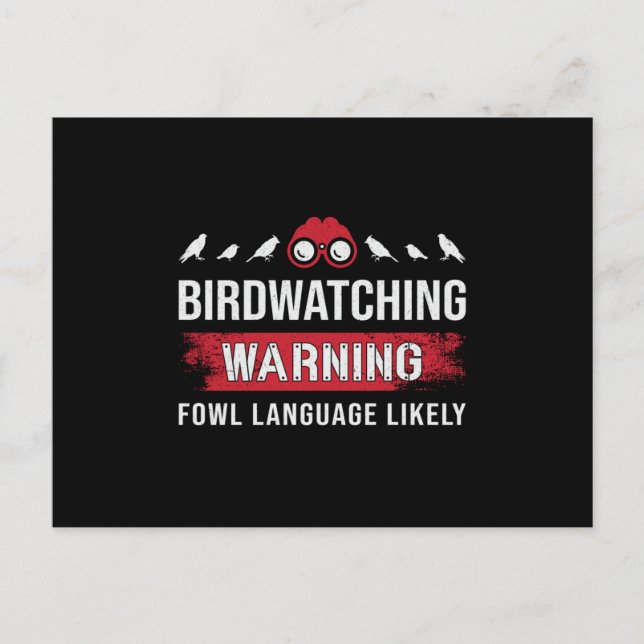 Postal Aviso de avistamiento de aves: Lenguaje de aves pr (Anverso)