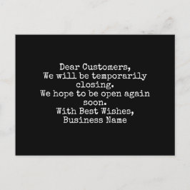 Postal Aviso de cierre temporal