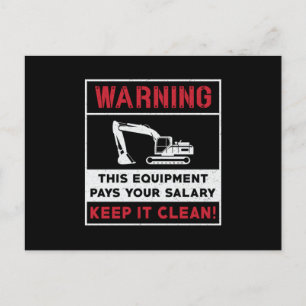 Postal Aviso de excavación de esta construcción de equipo