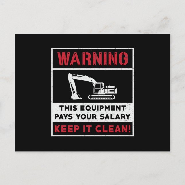 Postal Aviso de excavación de esta construcción de equipo (Anverso)