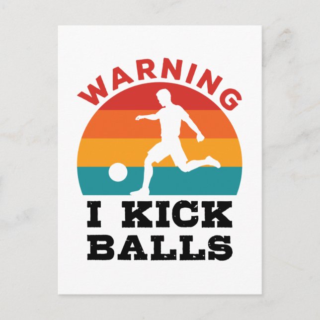 Postal Aviso de Kickball I Kick Balls (Anverso)